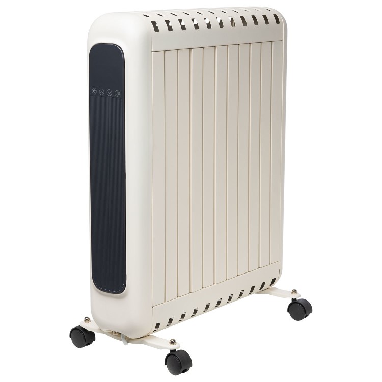 Refurbished electriQ 2400W Smart Oil-Free Electric Portable Radiator With LED Display - White