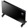 Refurbished electriQ 2500W Smart Designer Glass Panel Convection Heater - Wall Mountable & Bathroom Safe - Black
