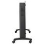 Refurbished electriQ 2500W Smart Designer Glass Panel Convection Heater - Wall Mountable & Bathroom Safe - Black