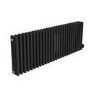 Refurbished - Midnight Black Electric Horizontal Column Radiator 1.2kW with Wi-Fi Thermostat - H400xW1190mm - IPX4 Bathroom Safe
