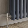 GRADE A2 - Reggio Anthracite Horizontal Double Column Traditional Radiator 600x1010mm 3462 BTU - Cast Iron Style