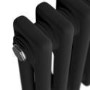 GRADE A2 - Reggio Midnight Black Horizontal Double Column Traditional Radiator 600x1460mm 5035 BTU - Cast Iron Style