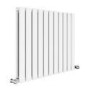 Refurbished Riace White Horizontal Flat Designer Radiator 600x748mm Double Panel 2827 BTU
