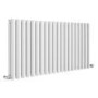 GRADE A2 - Sorrento White Horizontal Oval Designer Radiator 600x1180mm Double Panel 4798 BTU