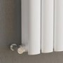 GRADE A2 - Sorrento White Horizontal Oval Designer Radiator 600x1180mm Double Panel 4798 BTU