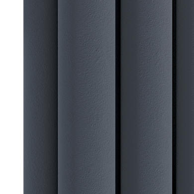 Sorrento Anthracite Horizontal Oval Designer Radiator 600x1416mm Double Panel 5758 BTU