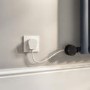 Refurbished Midnight Black Electric Horizontal Designer Radiator 2kW with Wifi Thermostat - H600xW1416mm