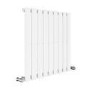 GRADE A2 - Riace White Horizontal Flat Designer Radiator 600x612mm Single Panel 1430 BTU