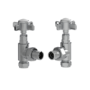 Refurbished - Maesta Chrome Traditional Manual Angled Radiator Valves (pair)