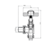 Refurbished - Maesta Chrome Traditional Manual Angled Radiator Valves (pair)