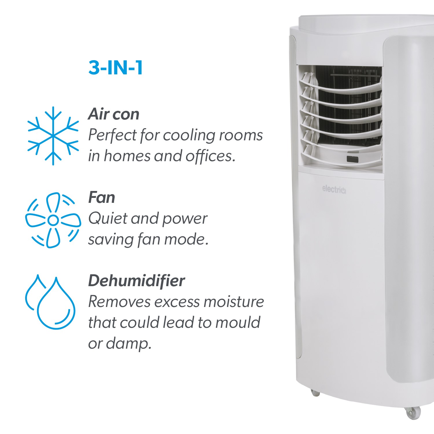 Buy electriQ 14000 BTU Portable Air Conditioner for rooms up to 38 sqm
