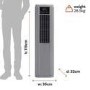 Refurbished No Remote electriQ SupremeCool 8000 BTU Quiet Portable Air Conditioner