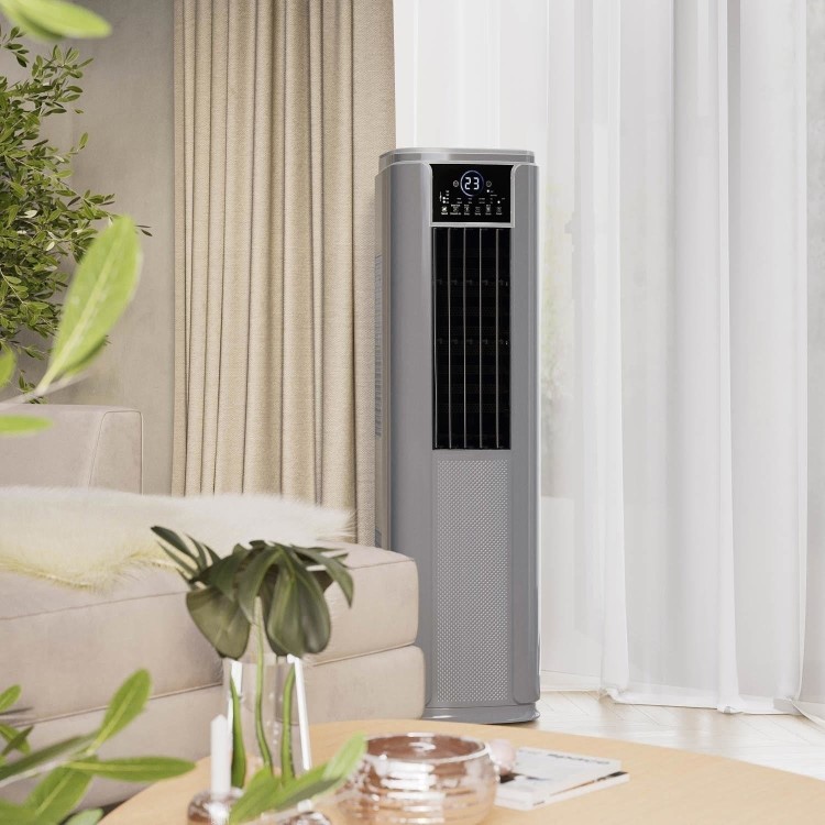 Refurbished electriQ SupremeCool 14000 BTU Quiet Smart Portable Air Conditioner with Heat Pump No Remote
