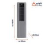 Refurbished electriQ SupremeCool 14000 BTU Quiet Smart Portable Air Conditioner with Heat Pump