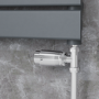 Refurbished - Elego Chrome Modern TRV Straight Thermostatic Radiator Valves With Lockshield