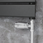 Refurbished - Elego Chrome Modern TRV Straight Thermostatic Radiator Valves With Lockshield