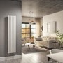Refurbished White Electric Vertical Designer Radiator 1kW with Wifi Thermostat - H1600xW354mm