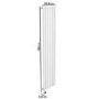 Refurbished White Electric Vertical Designer Radiator 1kW with Wifi Thermostat - H1600xW354mm
