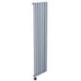 Refurbished - Light Grey Electric Vertical Designer Radiator 2.4kW with Wifi Thermostat - H1800xW472mm - IPX4 Bathroom Safe