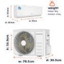 Refurbished electriQ iQool Plus 12000 BTU Smart A+++ Wall Mounted Air Conditioner with Heat Pump - 5m Pipe Kit Included
