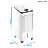 GRADE A2 - electriQ Slimline ECO Evaporative Air Cooler with built-in Air Purifier and Humidifier - AC100R