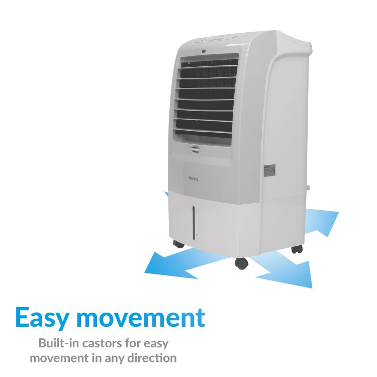 GRADE A3 - electriQ 15L Portable Evaporative Air Cooler Air Purifier with anti-Bacterial Ioniser and Humidifier