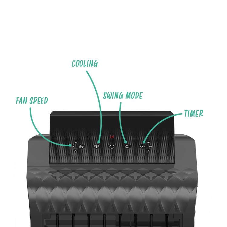 electriQ 16L Portable Evaporative Air Cooler Air Purifier with anti-Bacterial PM2.5 filter and Humidifier