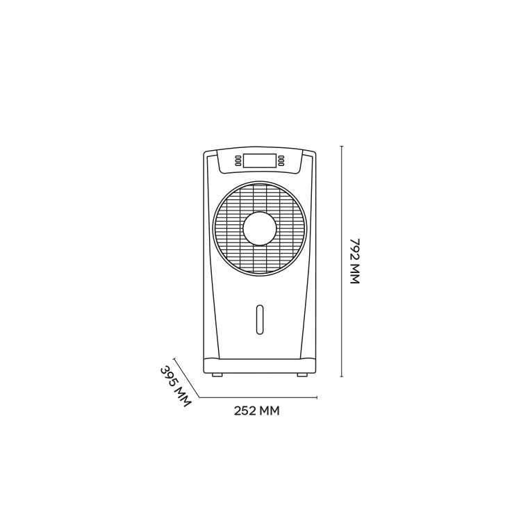 GRADE A1 - Slimline ECO Evaporative Air Cooler and Humidifier 