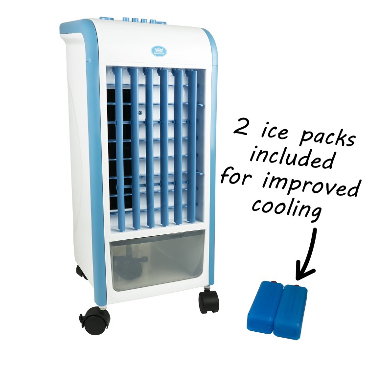 GRADE A1 - Evaporative Air Cooler with built-in Air Purifier and Humidifier supplied with 2 Ice Packs 