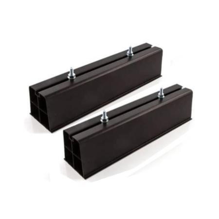 ACBFS450PB  Floor Stand Base Set of 2 in black for Air Conditioner Unit / Heat Pump up to 140 kg PVC 450mm length