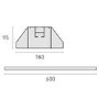 GRADE A2 - ACBFS600AR  Anti-Vibration Noise Reduction Rubber Floor Stand Base Set for Air Conditioner Unit / Heat Pump up to 400 kg 600mm length