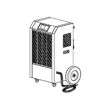 GRADE A2 - Amcor 90 litre per day Commercial Dehumidifier on Large wheels with digital humidistat and uplift pump