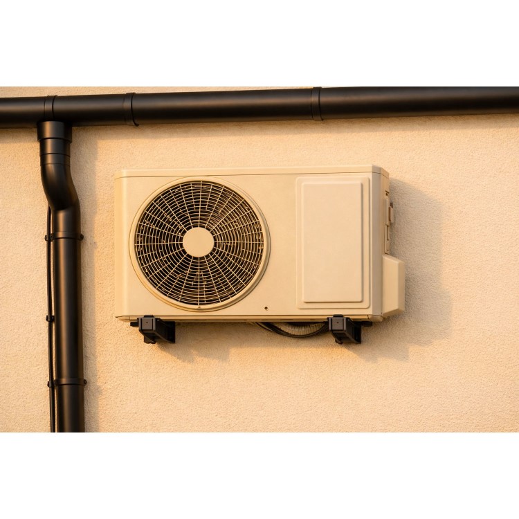 Premium Dirt-Resistant Grey Wall Mount Brackets for Split Air Conditioner Outdoor Units - Discreet UK-House Matching Design Supporting up to 140&nbsp;kg