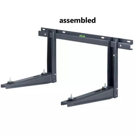 GRADE A3 - Premium Dirt-Resistant Grey Wall Mount Brackets for Split Air Conditioner Outdoor Units - Discreet UK-House Matching Design Supporting up to 140&nbsp;kg