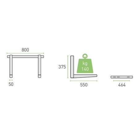 ACWALLBKTLP electriQ Air Conditioner outdoor unit Wall Mount Brackets - all models Up to 140kg