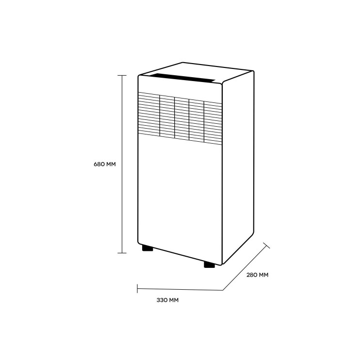 GRADE A1 - Argo 8000 BTU Portable Air Conditioner for rooms up to 20 sqm