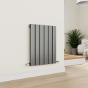 A2/AHS6-600-DGCF Eco Eleganza Anthracite Horizontal Flat Designer Aluminium Radiator 600x450mm Single Panel 1381 BTU