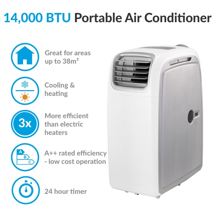 Refurbished Refurbished electriQ AirFlex 14000 BTU 4kW Portable Air Conditioner