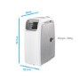 GRADE A3 - AirFlex 14000 BTU 4kW Portable Air Conditioner with Heat Pump for rooms up to 38 sqm