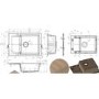 Single Bowl Black Inset Composite Kitchen or Utility Sink and Reversible Drainer with Black Dual Lever Kitchen Tap- Enza