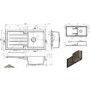 Single Bowl Black Inset Composite Kitchen Sink and Reversible Drainer with Black Dual Lever Kitchen Mixer Tap Set - Enza