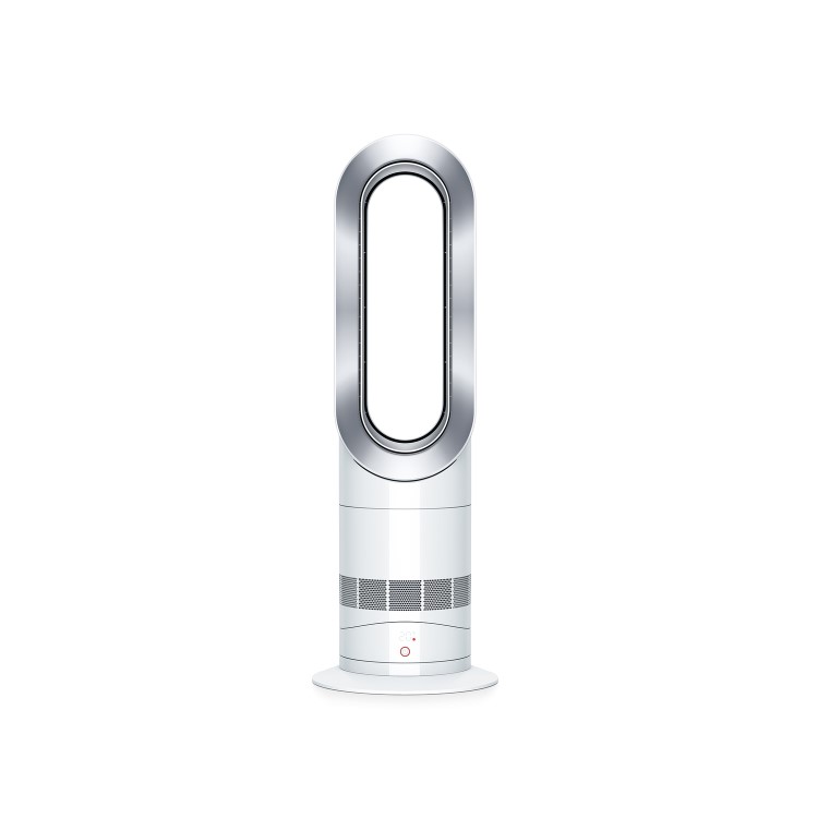 GRADE A2 - Dyson AM09 Hot and Cool Fan - White and Nickel Newest Model TurboJet with 2 year warranty