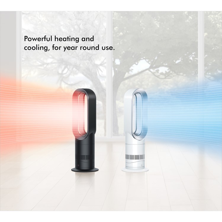 Dyson AM09 Hot+Cool Jet Focus Cooling Fan and Heater - White and Nickel