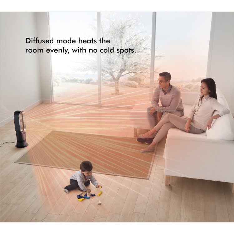 Dyson AM09 Hot+Cool Jet Focus Cooling Fan and Heater - White and Nickel