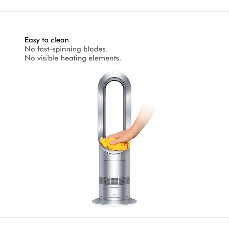 Dyson AM09 Hot+Cool Jet Focus Cooling Fan and Heater - White and Nickel