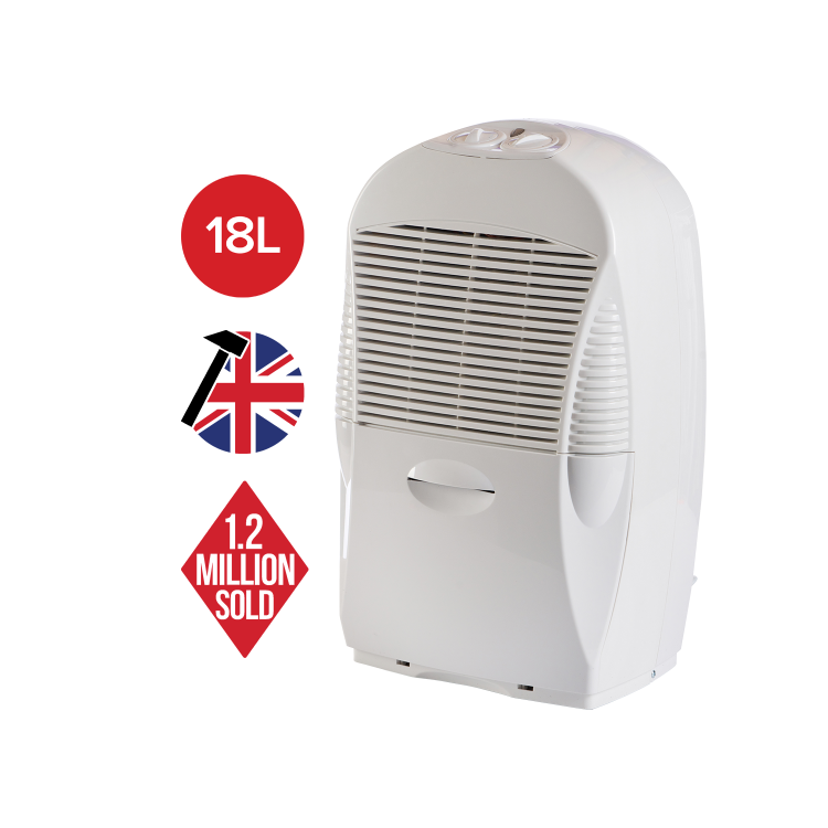 GRADE A1 - Ebac 18 L Dehumidifier Electronic Controls up to 5  bed house 1 Year warranty
