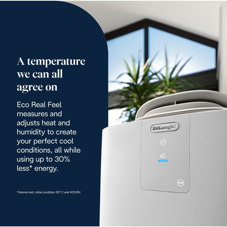 Delonghi A+ AP98 Pinguino 11500 BTU Quiet Mobile Air Conditioner - GentleJet & Low Energy