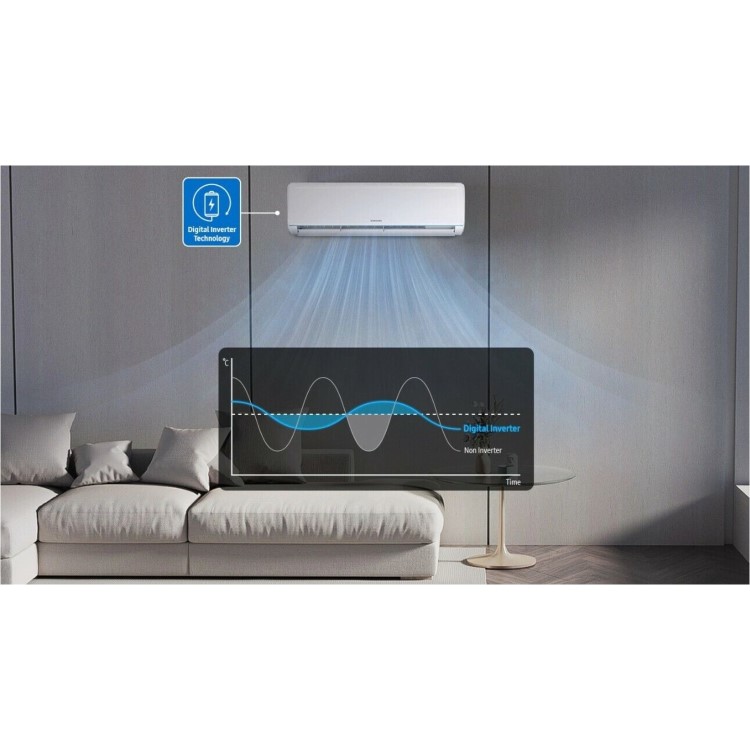Samsung AR09ART A++ 9000 BTU Wall Mounted Air Conditioner with Heat Pump
