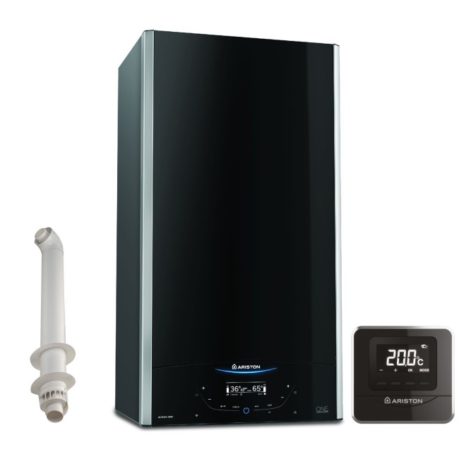 Ariston Alteas One Net 35 Kw Black A+ Combi Boiler with Alexa WiFi with Free Cube R Net and Horizontal Flue Kit  - 12 Year warranty