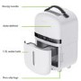 Refurbished electriQ Aqua-Dry 5L Compact Compressor Dehumidifier with Anti-Odour Filter